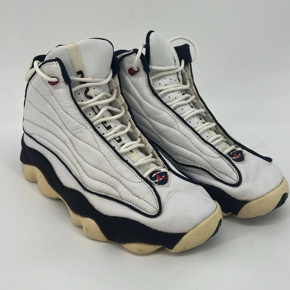 Nike Air Jordan Pro Strong - White & Navy Blue - 136006‑131 - No Box